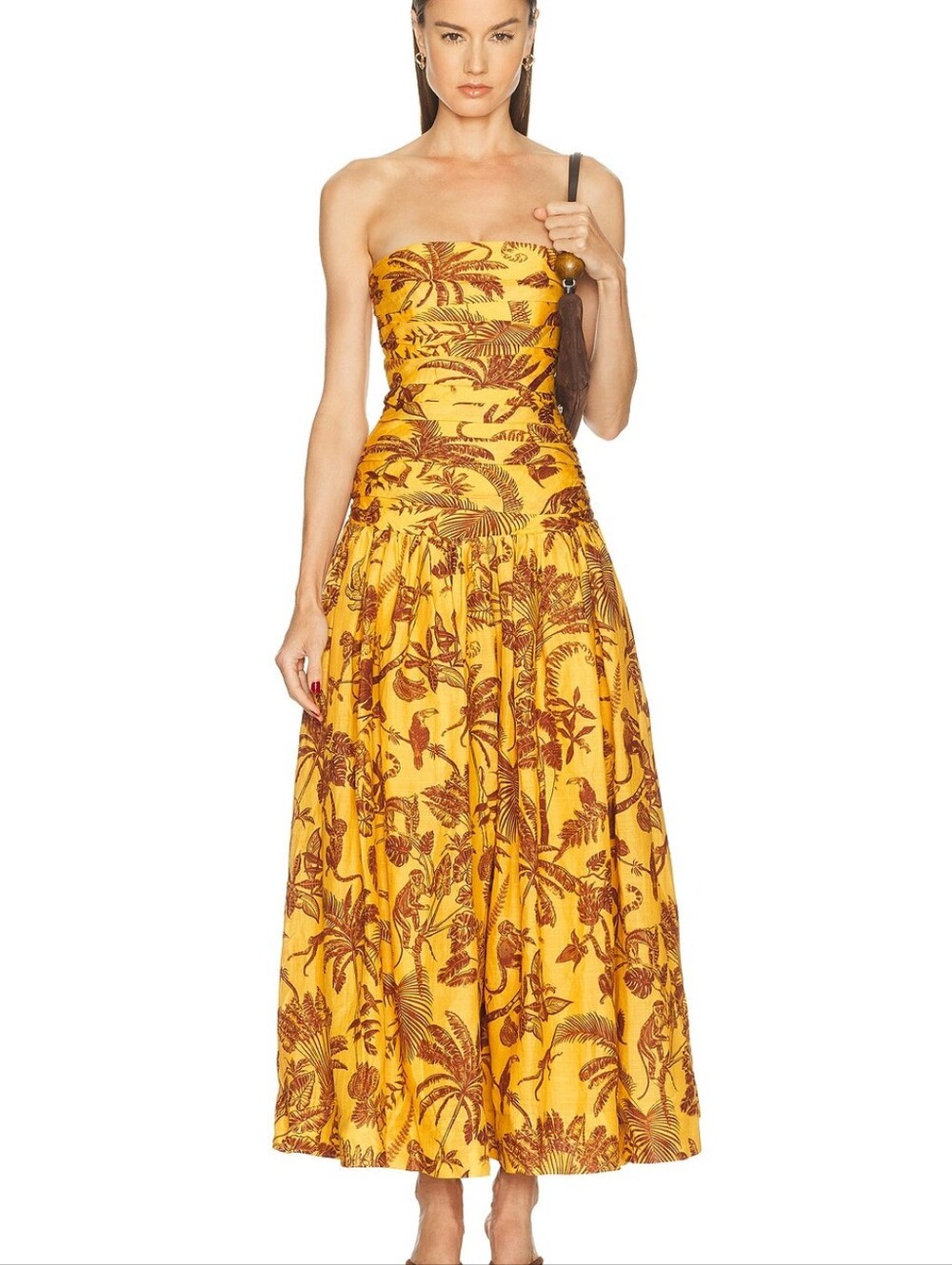 Alemais Banana Blossom Ruched Dress